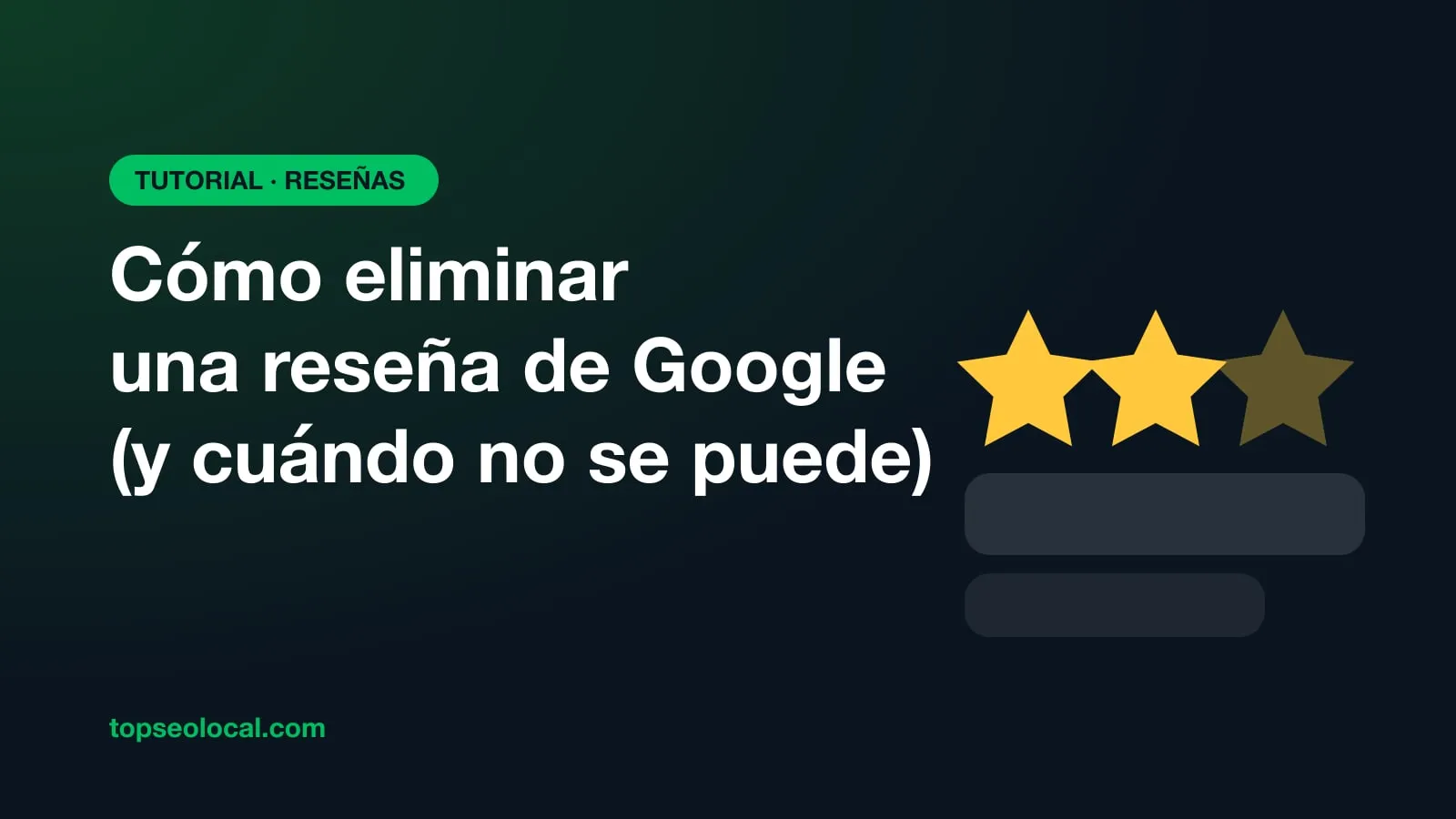 Cómo eliminar una reseña de Google